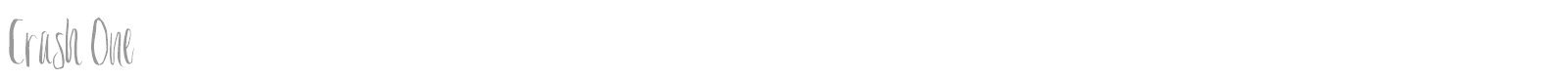 Crash One font preview